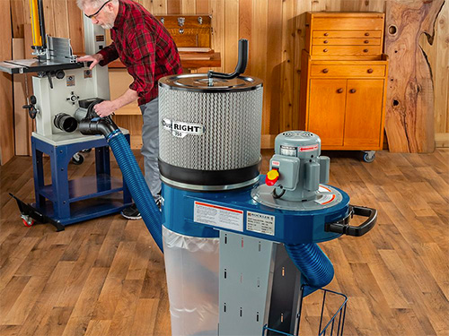 Hooking dust right dust collector to a router table in small shop