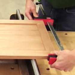 clamping being placed on wood project