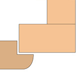 Diagram of a three eighths inch inset door