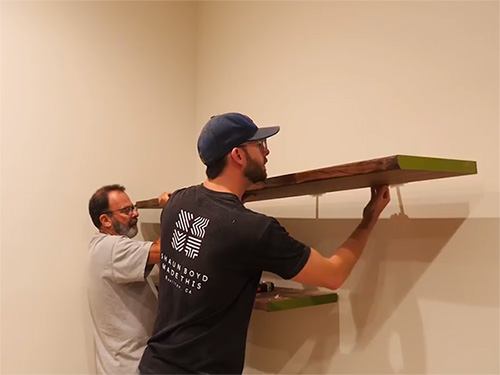 Hanging heavy duty floating wall shelves
