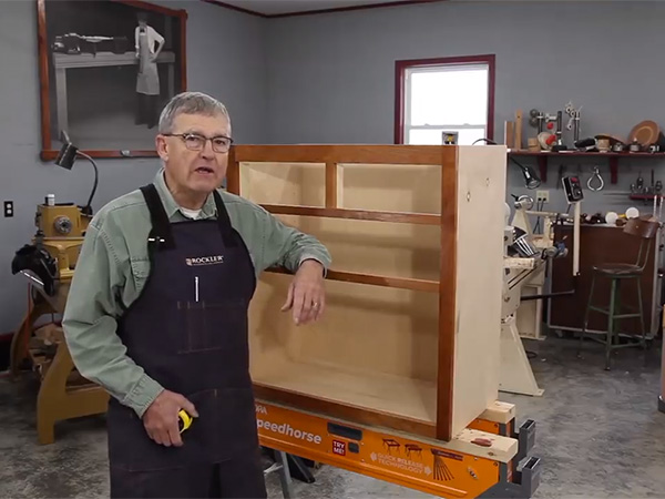 showing constructed cabinet carcass