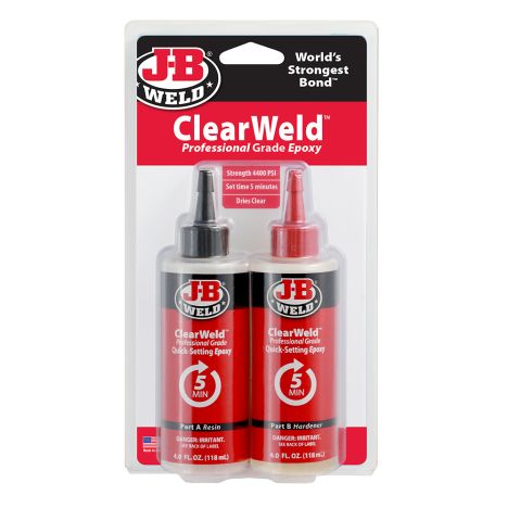 J-B weld clearweld professional grade epoxy