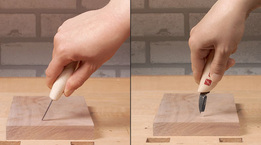 Angles for successfully carving wood
