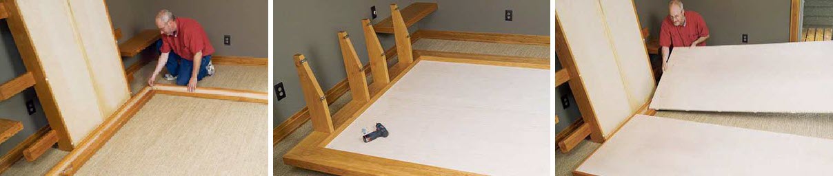 Steps of disassembling platform panels of floating platform bed