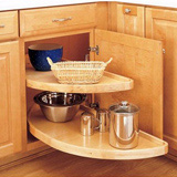 Example of half-moon style lazy susan shelving