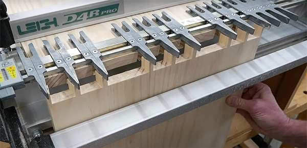 cut dovetail pins