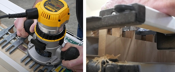 cutting dovetail pins