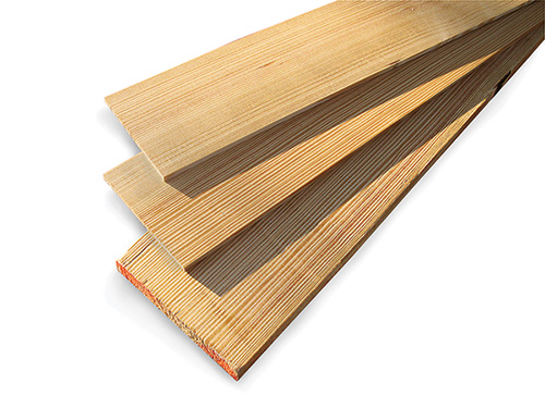 Stack of longleaf pine boards of various sizes