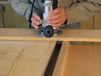 Attempting to make a freehand surfacing cut with a router
