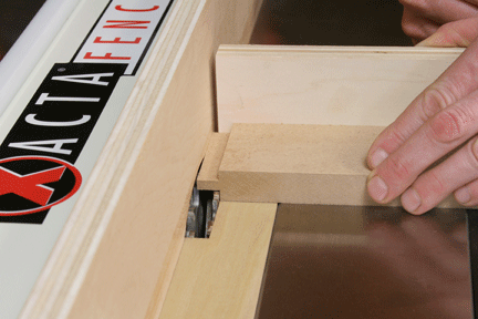 Making test cut for tongue joint