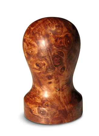 Finished maple burl wood espresso tamper