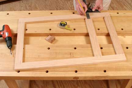 Marking face frame for installing dowel joints