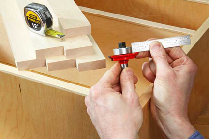 Measuring tenon size against bit