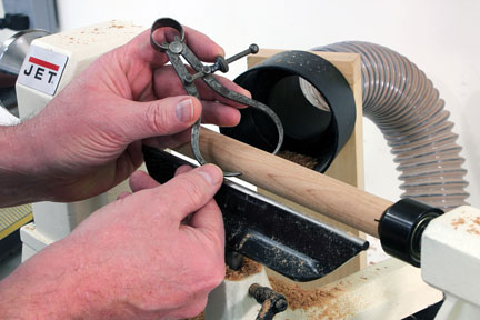 Measuring rough turned cylinder with a caliper