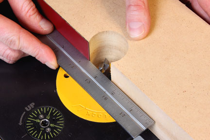 Measuring distance for plywood routing hole