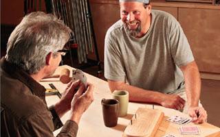 men playing cribbage