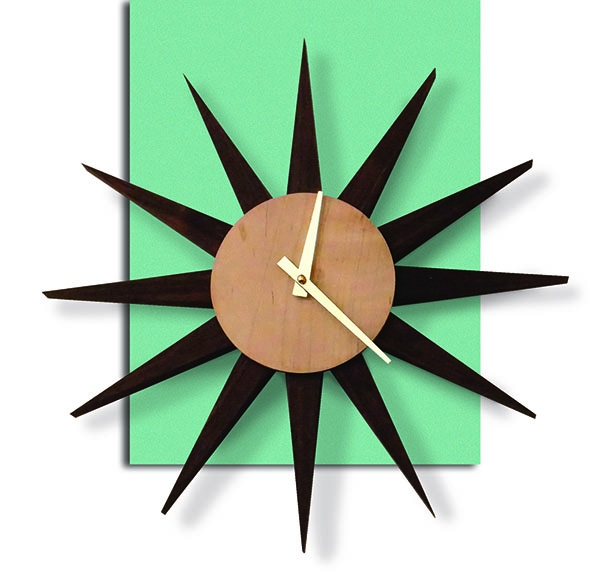mid-century modern starburst clock project