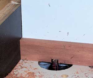 Using a dovetail bit to cut space to insert a key