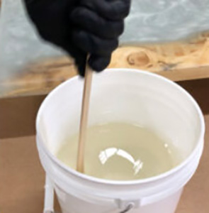 Mixing final batch of Table Top Pro epoxy