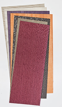 Veneer panels with applied dye and color patterns