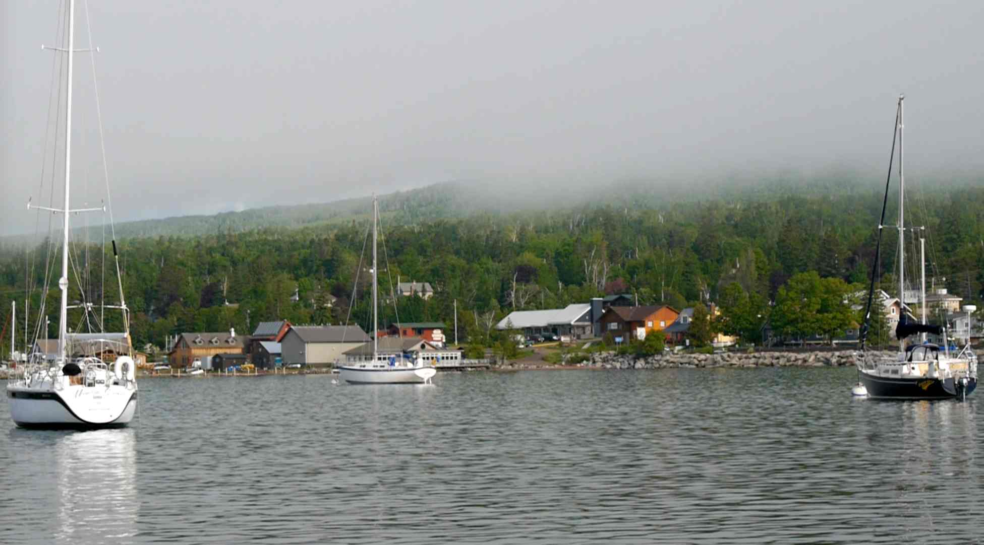 View over a lake in Grand Marais, Minnesota