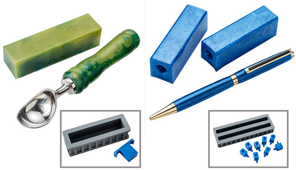 handle and pen epoxy molds