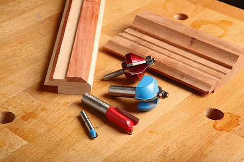 Collection of bits used in constructing classic and contemporary picture frames.