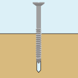 Diagram of drilling a pilot hole screw