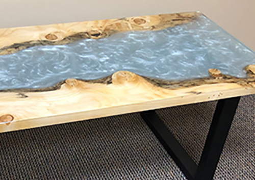 Live Edge river table made with MAS epoxy