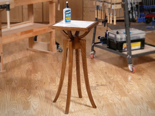 Making a white oak plant stand with a tile top