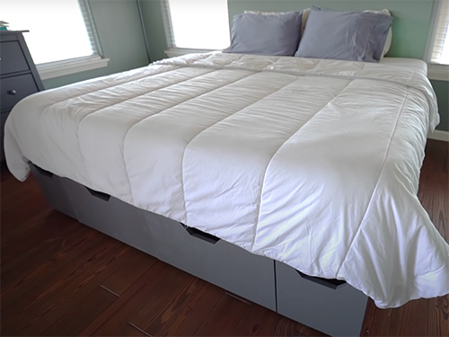 Modular diy platform bed with storage