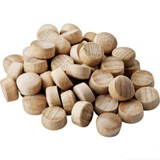 Examples of wooden plugs for covering screw holes