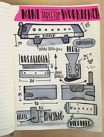 Laura Kampf's mini workbench part drawings