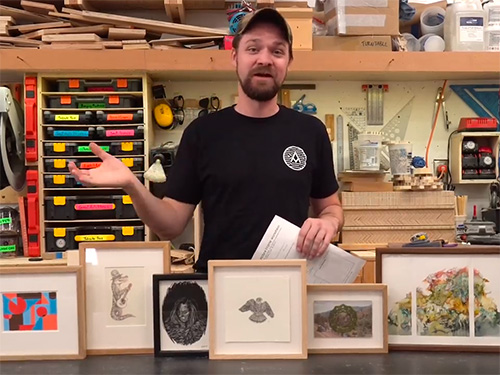 Michael Alm shows a variety of picture frames