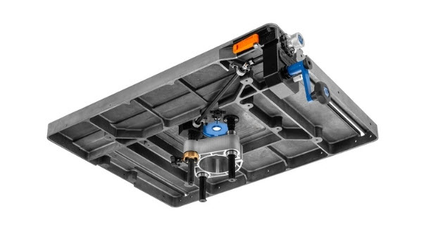 promax iron router table with prolift bottom view