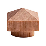Wood screw plugs with a pyramid design