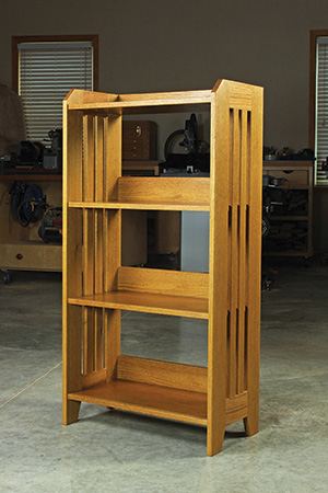 Classic red oak bookcase