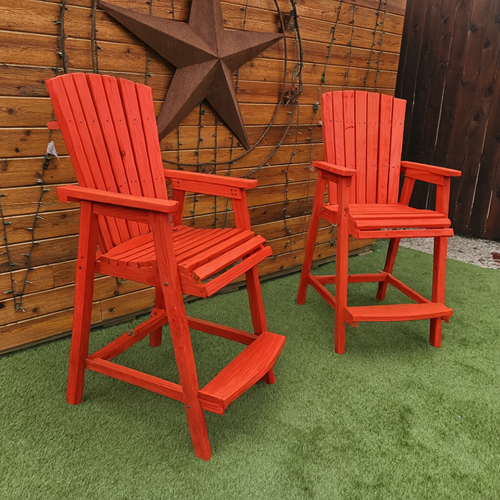 bar height chairs made of Redwood