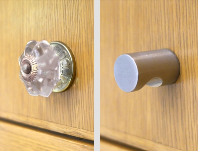 old and new cabinet knobs