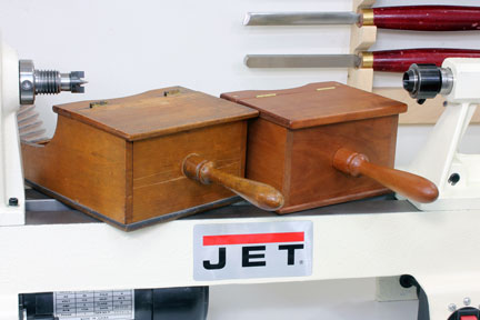Turned spindles on box projects