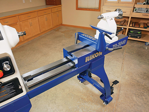 Rikon lathe bed fully extended