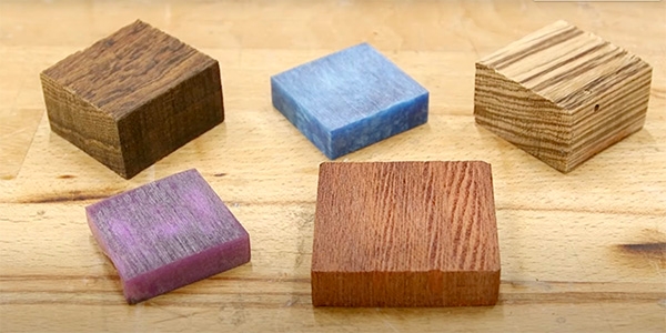 various wood and acrylic ring turning blanks