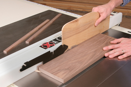 Ripping pieces of wood to be used as splines