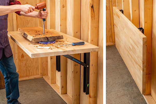 wall-mounted work table