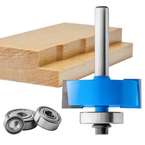 Rockler one quarter shank ragbbeting bit set