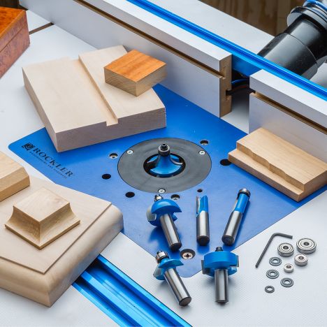 Six piece set of router bits