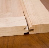 Joining raised panel door with frame