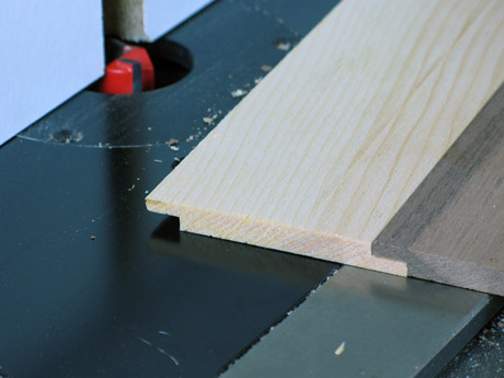Rabbet routed in plywood for lap joint