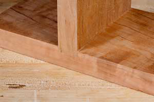Cabinet dado joinery cut with a router