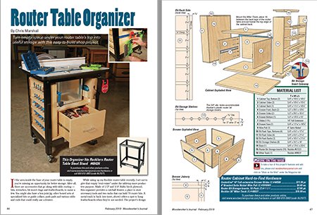 construction drawing of router table cabinet